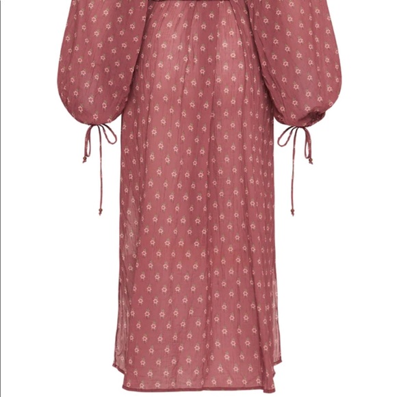 Spell Utopia Button Through Midi Dress in Berry - Picture 9 of 12